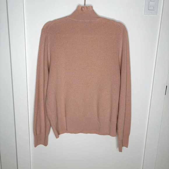 J. Crew Ruffleneck Merino Wool Sweater Turtleneck Pullover Blush Pink Size XL - Picture 8 of 8